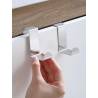 2ct Stainless Steel Cabinet Hanging Hook Minimalist Punch-free Hanging Kitchen Storage Cabinet Door Holder