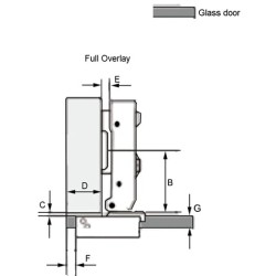 Dia 1"/26mm Hole Euro Hydraulic Soft Close Hinge for Cabinet Glass Door