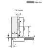 Dia 1"/26mm Hole Euro Hydraulic Soft Close Hinge for Cabinet Glass Door