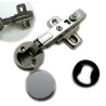 Dia 1"/26mm Hole Euro Hydraulic Soft Close Hinge for Cabinet Glass Door