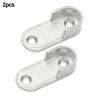 2/pk Oval Hanging Curtain Rail Rod Beam End Bracket Support Holder for Wardrobe Closet