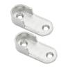 2/pk Oval Hanging Curtain Rail Rod Beam End Bracket Support Holder for Wardrobe Closet