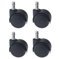 Soft PU Cover, Hard Nylon, Universal Replacement Castors, M11 Stem