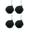 Hnfshop 4pcs/Set Furniture Swivel Caster/Wheel w/Socket Chair Replacement
