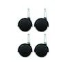 Hnfshop 4pcs/Set Furniture Swivel Caster/Wheel w/Socket Chair Replacement