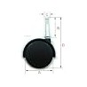 Hnfshop 4pcs/Set Furniture Swivel Caster/Wheel w/Socket Chair Replacement