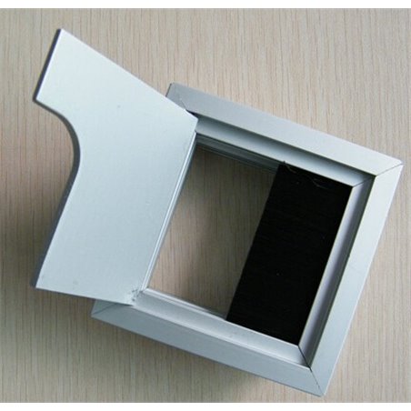 70x70mm DESK CABLE TIDY OUTLET ALUMINIUM Metal SQUARE CUBE GROMMET INSERT