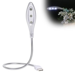 Metal USB Flexible 3-Led Light Lamp Laptop Notebook Portable Bright PC Computer