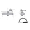 Aluminum Hydraulic Door Closer Size EN2 for 25-45KG Commercial Wooden/Metal Door