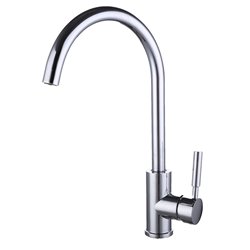 Chrome plated Brass Single-Handle Contemporary Kitchen Sink Faucet