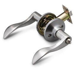 Tuff Bros Entry Door Lever Handle Lock, Privacy Function, (Stainless Steel)