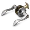 Tuff Bros Entry Door Lever Handle Lock, Privacy Function, (Stainless Steel)