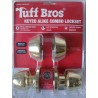 Tuff Bros Keyed Alike Combo Lock Set, Brass Double Deadbolt and Entry Door Knob, Security Door Lock System