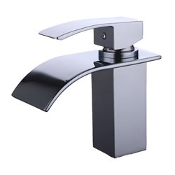 Chrome regular Waterfall Spout Single Handle Bathroom Sink Vessel Faucet