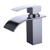 Chrome regular Waterfall Spout Single Handle Bathroom Sink Vessel Faucet