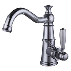 Chrome Classic Single Handle Arc Kitchen Sink Faucet with Swivel Spout