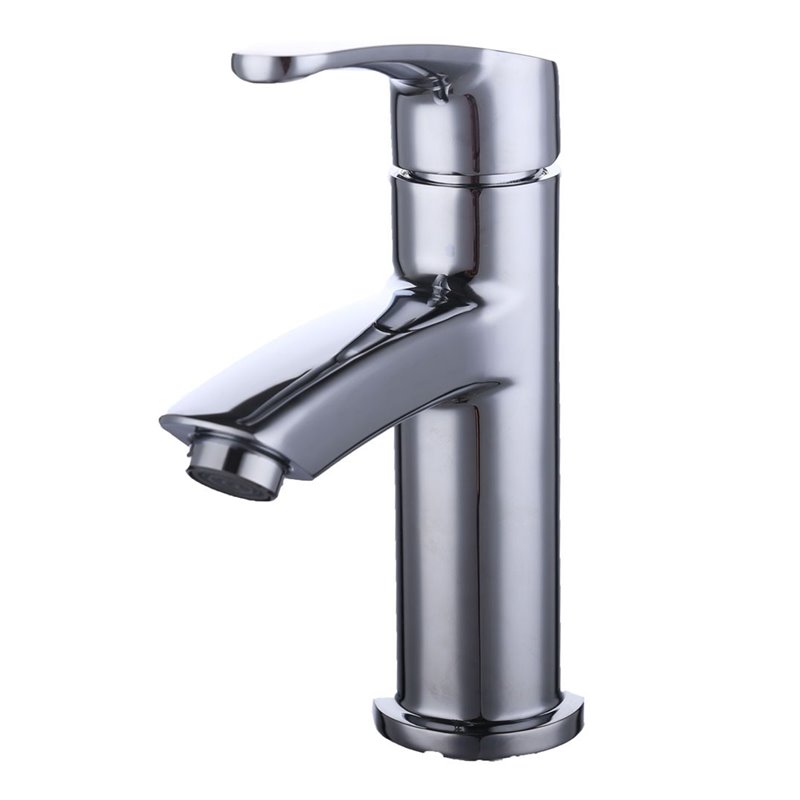 Chrome Solid Brass Single Handle Bathroom Sink Vessel Faucet