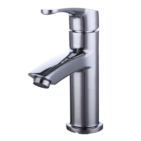 Chrome Solid Brass Single Handle Bathroom Sink Vessel Faucet