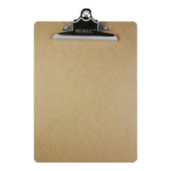 BAZIC Standard Size Hardboard Clipboard w/ Sturdy Spring Clip