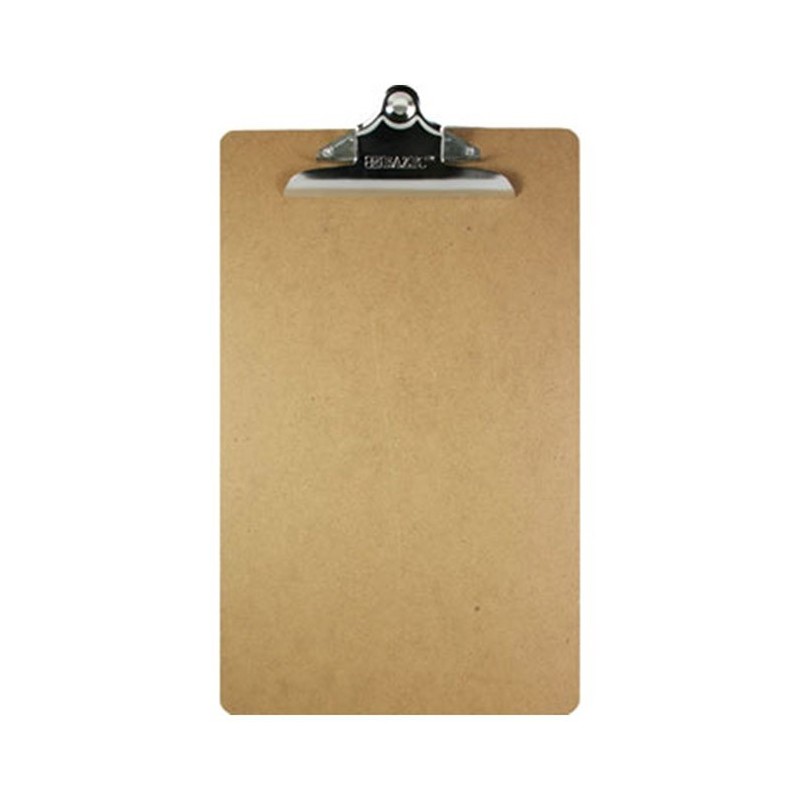 BAZIC Legal Size Hardboard Clipboard w/ Sturdy Spring Clip