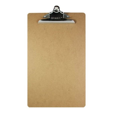 BAZIC Legal Size Hardboard Clipboard w/ Sturdy Spring Clip