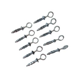 TOPZONE Screw Hook with Anchor, 4x32mm, Zinc Plated Steel, Heavy Duty Wall Mounting Hooks, 10 Pack