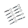 TOPZONE Screw Hook with Anchor, 4x32mm, Zinc Plated Steel, Heavy Duty Wall Mounting Hooks, 10 Pack