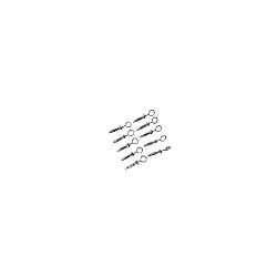 TOPZONE Screw Hook with Anchor, 4x32mm, Zinc Plated Steel, Heavy Duty Wall Mounting Hooks, 10 Pack