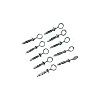 TOPZONE Screw Hook with Anchor, 4x32mm, Zinc Plated Steel, Heavy Duty Wall Mounting Hooks, 10 Pack
