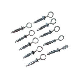 TOPZONE Screw Hook with Anchor, 4x32mm, Zinc Plated Steel, Heavy Duty Wall Mounting Hooks, 10 Pack