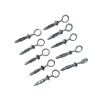 TOPZONE Screw Hook with Anchor, 4x32mm, Zinc Plated Steel, Heavy Duty Wall Mounting Hooks, 10 Pack