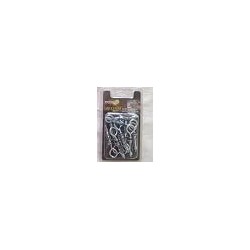 TOPZONE Screw Hook with Anchor, 4x32mm, Zinc Plated Steel, Heavy Duty Wall Mounting Hooks, 10 Pack