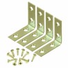 2-Inch Corner Brace Angle Bracket, Frame Board Connector with Screws, 4/Pk