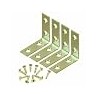 2-Inch Corner Brace Angle Bracket, Frame Board Connector with Screws, 4/Pk