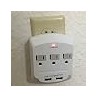 Topzone 3 AC Outlet Wall Mount Surge Protector Adapter with Dual USB Charging Ports