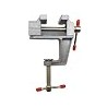 Mini Precision Vise, Aluminum Alloy Table Clamp, Silver, 1.5 Inch, Jewelry Bench Vice with Adjustable Screw