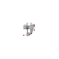 Mini Precision Vise, Aluminum Alloy Table Clamp, Silver, 1.5 Inch, Jewelry Bench Vice with Adjustable Screw