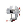 Mini Precision Vise, Aluminum Alloy Table Clamp, Silver, 1.5 Inch, Jewelry Bench Vice with Adjustable Screw