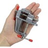 Mini Precision Vise, Aluminum Alloy Table Clamp, Silver, 1.5 Inch, Jewelry Bench Vice with Adjustable Screw
