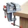 Mini Precision Vise, Aluminum Alloy Table Clamp, Silver, 1.5 Inch, Jewelry Bench Vice with Adjustable Screw