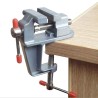 Mini Precision Vise, Aluminum Alloy Table Clamp, Silver, 1.5 Inch, Jewelry Bench Vice with Adjustable Screw