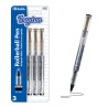 BAZIC Dayton Rollerball Pen 0.7mm Black Color, Regulator Flowing Liquid Ink Pens, Rolling Ball Pens Smooth Writing for Office (3
