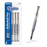 BAZIC Dayton Rollerball Pen 0.7mm Black Color, Regulator Flowing Liquid Ink Pens, Rolling Ball Pens Smooth Writing for Office (3