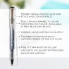 BAZIC Dayton Rollerball Pen 0.7mm Black Color, Regulator Flowing Liquid Ink Pens, Rolling Ball Pens Smooth Writing for Office (3