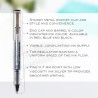 BAZIC Dayton Rollerball Pen 0.7mm Black Color, Regulator Flowing Liquid Ink Pens, Rolling Ball Pens Smooth Writing for Office (3