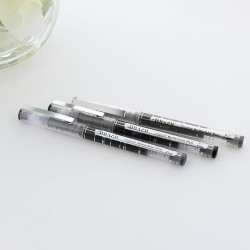 BAZIC Dayton Rollerball Pen 0.7mm Black Color, Regulator Flowing Liquid Ink Pens, Rolling Ball Pens Smooth Writing for Office (3