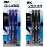 INC Roller Elite 0.7mm Point Ball Pens 3 Blue & 3 Black 6ct in all