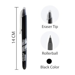 BAZIC Frizz Black Erasable Gel Pen with Grip (17062)