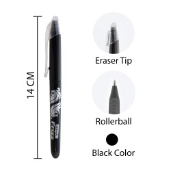 BAZIC Frizz Black Erasable Gel Pen with Grip (17062)