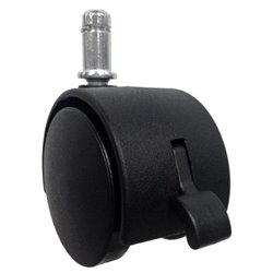 5/pk Dia 2 inches Black Nylon Swivel Chair Wheels Universal M11 Stem W/ Brake